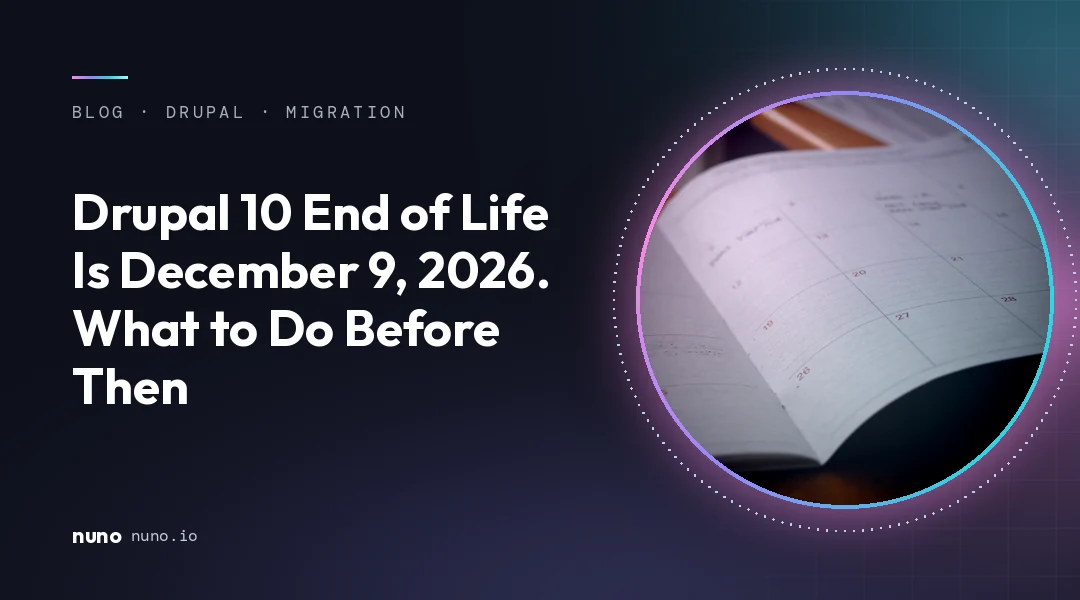 Open calendar page in a gradient circle, next to the post title
